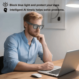 AI Smart Camera Glasses with HD 1080P Recording, Voice Assistant, Bluetooth & Real-Time Translation