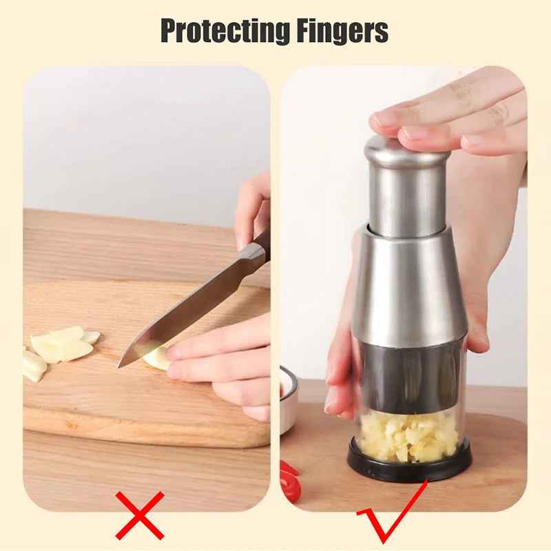 Garlic Crusher Manual Food Chopper