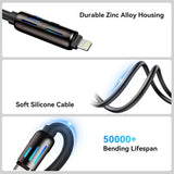240W High Power 4-in-1 Multi USB Fast Charging Cable – Universal Charger for iPhone, Android, Tablets & Power Banks