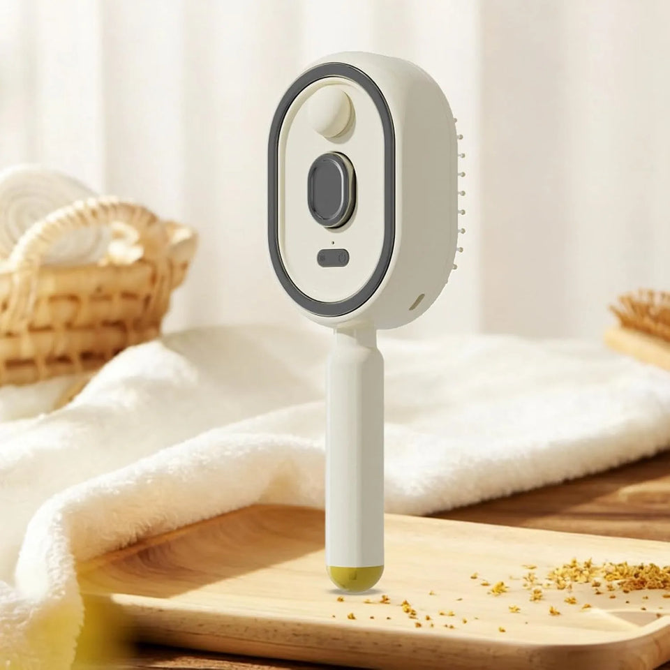 Portable Steam Hair Straightener Brush with Rechargeable Battery
