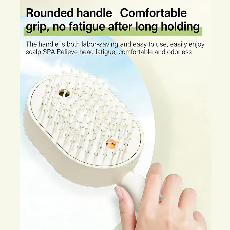 Portable Steam Hair Straightener Brush with Rechargeable Battery
