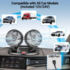 Portable USB Cooling Fan — 360° Adjustable Dual Head | Car & Desktop