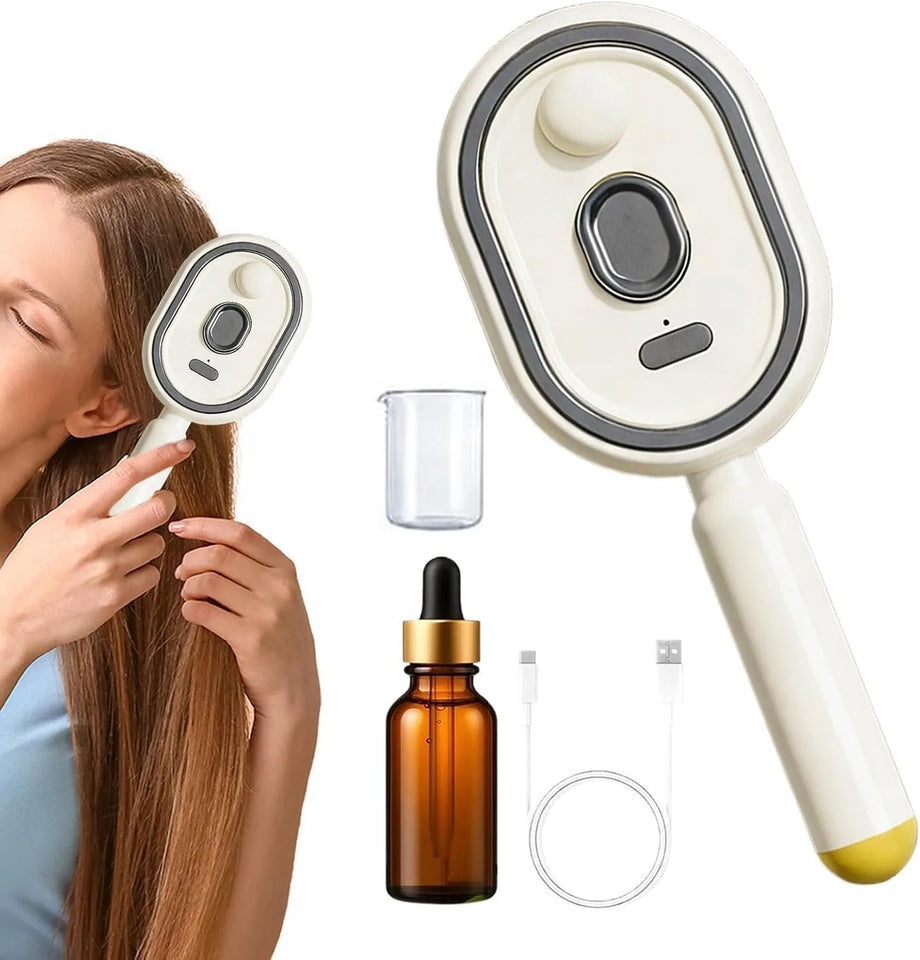 Portable Steam Hair Straightener Brush with Rechargeable Battery