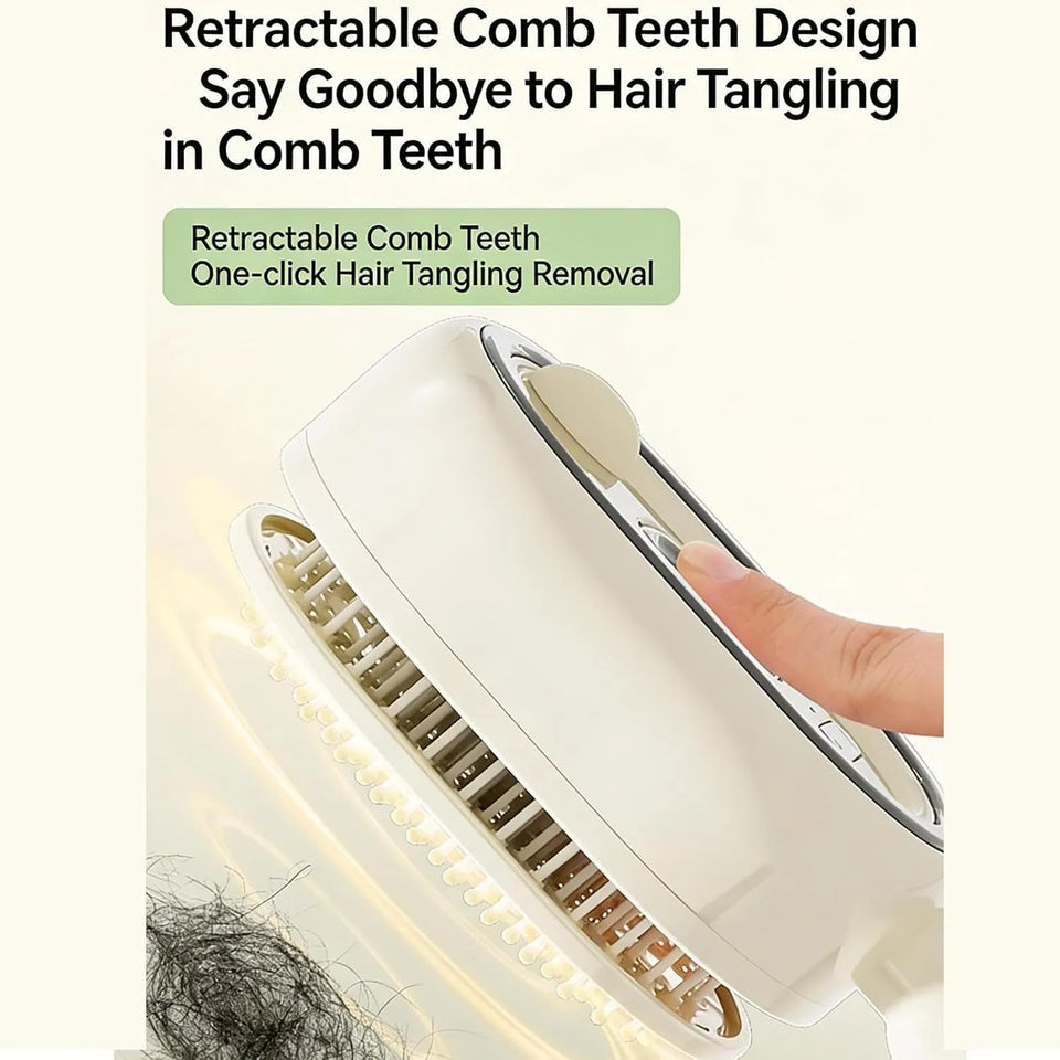 Portable Steam Hair Straightener Brush with Rechargeable Battery