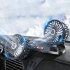 Portable USB Cooling Fan — 360° Adjustable Dual Head | Car & Desktop