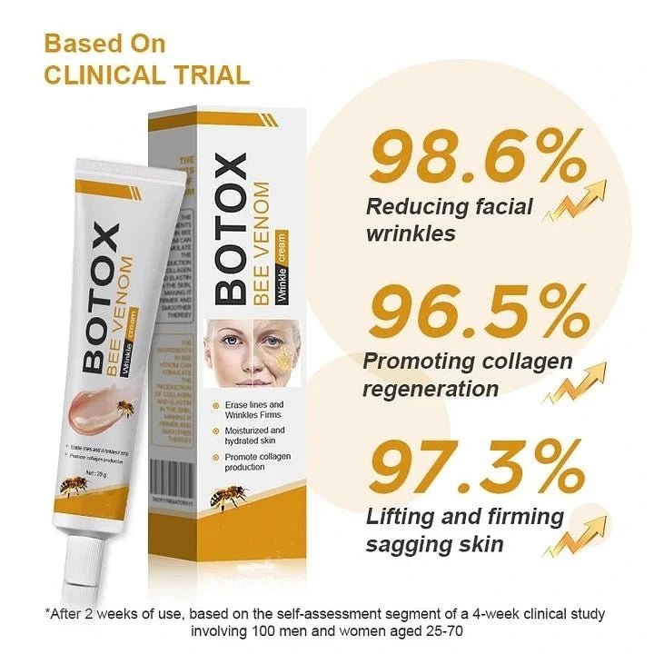 Bee Venom Wrinkle Removal Cream – Anti-Aging Face & Neck Firming Moisturizer for Youthful Skin