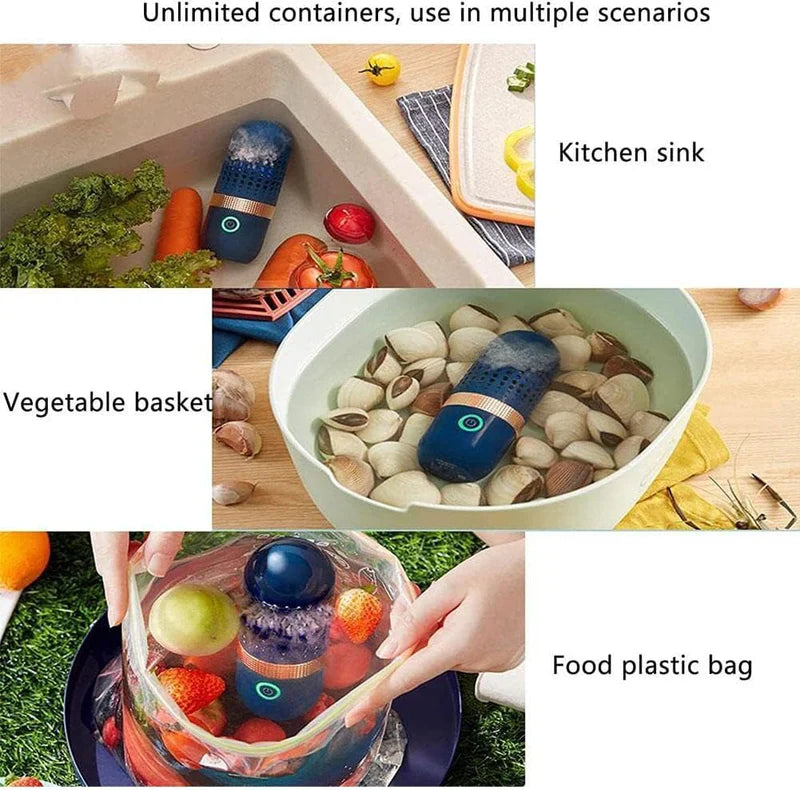 Wireless Fruit & Vegetable Purifier – Portable Food Cleaner for Fresh & Healthy Produce