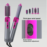 5-in-1 Ceramic Air Wrap Styler Hair Dryer Brush – Curling, Straightening, Volumizing & Blow Drying Tool