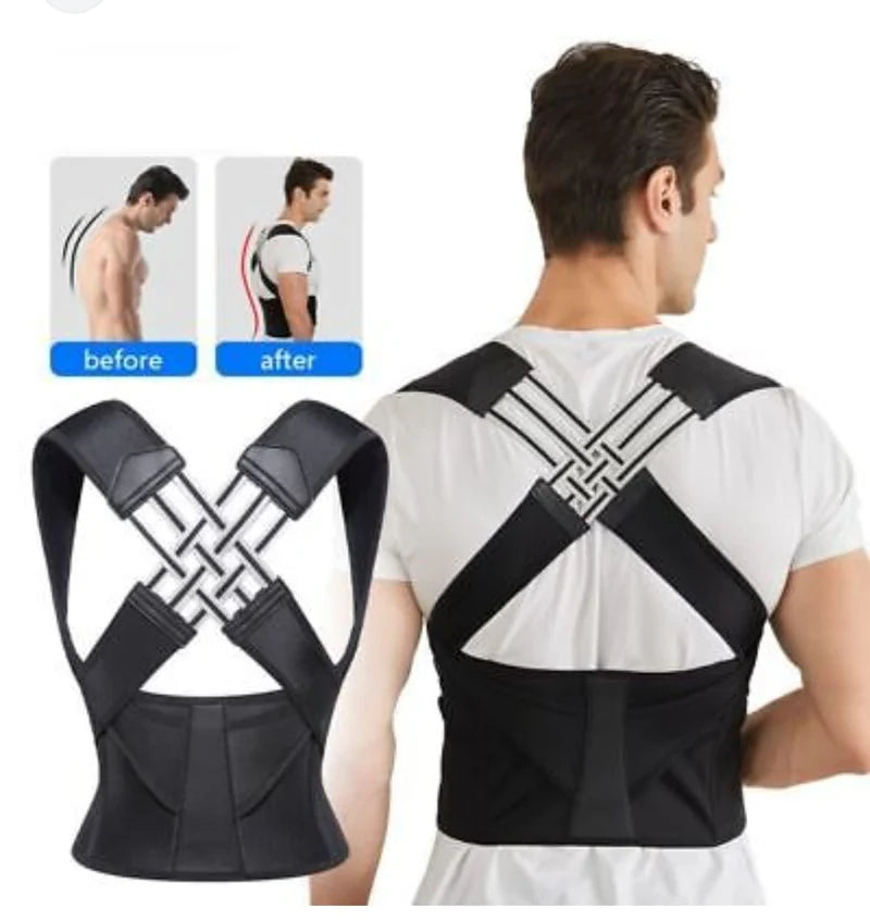 Premium Adjustable Posture Corrector Back Support Belt for Men & Women – Comfortable Shoulder & Spine Alignment