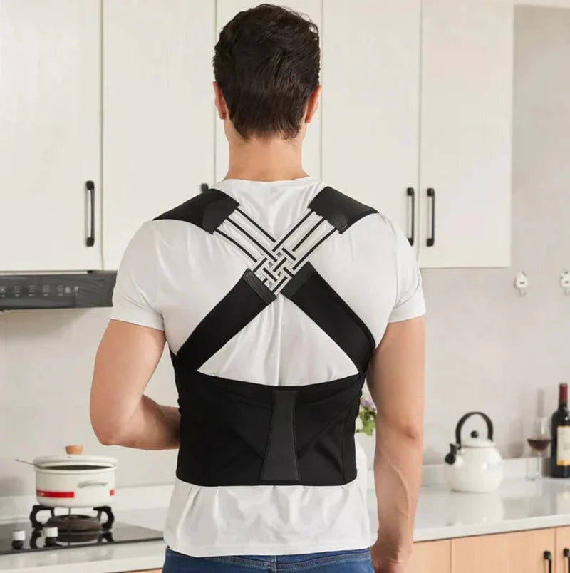 Premium Adjustable Posture Corrector Back Support Belt for Men & Women – Comfortable Shoulder & Spine Alignment