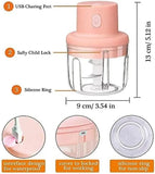 Wireless Electric Chopper – Cordless Battery-Powered Mini Food Chopper, 250ml Portable Vegetable & Nut Cutter for Kitchen