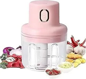 Wireless Electric Chopper – Cordless Battery-Powered Mini Food Chopper, 250ml Portable Vegetable & Nut Cutter for Kitchen